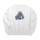 口腔戦士デンタマンのTIME　TO　BRUSH　YOUR　TEETH Big Crew Neck Sweatshirt