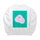 シュールショックのピンクとエメラルドのおばけ Big Crew Neck Sweatshirt