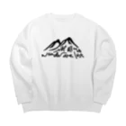 emmacchiのNot All Who Wander Are Lost (黒文字) Big Crew Neck Sweatshirt