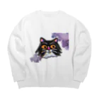 憂鬱なみ子ののらねこ Big Crew Neck Sweatshirt