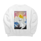 Lily bird（リリーバード）の落陽天使 Big Crew Neck Sweatshirt