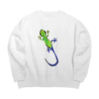 ぱくちのお店のトカゲくん Big Crew Neck Sweatshirt