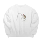 なみはりねずみのしろくま＆ハリネズミ Big Crew Neck Sweatshirt