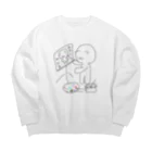 わたくしのお店の芸術のわたくし(自画像？) Big Crew Neck Sweatshirt