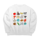 のぐちさきのゆるいしりとり(16コ) Big Crew Neck Sweatshirt