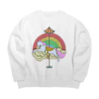 prunelleのメリーゴーラウンド Big Crew Neck Sweatshirt