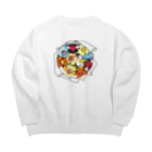 まめるりはことりの三密です！むちむち鳥まみれ【まめるりはことり】 Big Crew Neck Sweatshirt