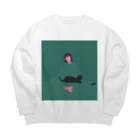 べつんのグリーンさん Big Crew Neck Sweatshirt