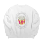 なでしこ@デザインのポップコーン Big Crew Neck Sweatshirt