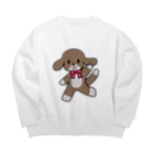 桃星雲 〜小桜みみなのお店〜の踊る犬 Big Crew Neck Sweatshirt