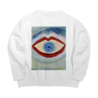 Yuta YoshiのI’m watching you,,,, Big Crew Neck Sweatshirt