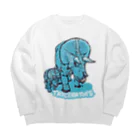 segasworksのTRICERATOPS（成体と幼体） Big Crew Neck Sweatshirt