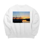 photo-kiokuの漁港夕景 Big Crew Neck Sweatshirt