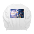 photo-kiokuのコスモス３ Big Crew Neck Sweatshirt