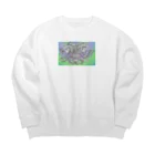 haruna tanakaの蔦(草木色) Big Crew Neck Sweatshirt