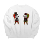 孤独な生き物屋のヨウム男爵とヨウム婦人 Big Crew Neck Sweatshirt