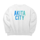 JIMOTOE Wear Local Japanの秋田市 AKITA CITY Big Crew Neck Sweatshirt