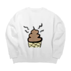 すにぼのソフトクリームチョコレート味 Big Crew Neck Sweatshirt