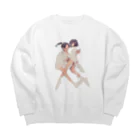 色田/SHIKIDAの白い布を纏って Big Crew Neck Sweatshirt