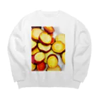 nikuiineのおいもの素揚げ Big Crew Neck Sweatshirt