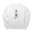 wmatpmentの日直セーラー女の子 Big Crew Neck Sweatshirt