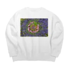 Ashidoriのぐるぐる花々 Big Crew Neck Sweatshirt