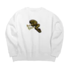 Sumireptiles🐍__爬虫類・生き物グッズのボールパイソン(ノーマル) Big Crew Neck Sweatshirt