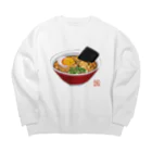 ぷにおもちSHOPのおしまいラーメン Big Crew Neck Sweatshirt