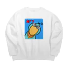 鈴神楽工房の切れてるハシビロ氏 Big Crew Neck Sweatshirt