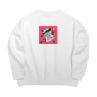 さかもとこのみのグッズやさんのだらりんちょ Big Crew Neck Sweatshirt