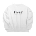 T.I.E STOREのFacial Expression "Ru" by PRiZE Big Crew Neck Sweatshirt