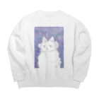 ひんやりしいたけのバケモノ Big Crew Neck Sweatshirt