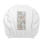 made blueの白盆 White August Big Crew Neck Sweatshirt