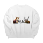 ぱんまんの馬鹿 Big Crew Neck Sweatshirt