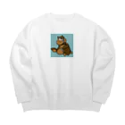 tamaccoのどんぐり大好き　りすさん Big Crew Neck Sweatshirt