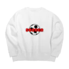 happy_25chanのサッカーボール柄（レッド） Big Crew Neck Sweatshirt