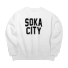 JIMOTOE Wear Local Japanの草加市 SOKA CITY Big Crew Neck Sweatshirt