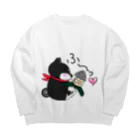 黒柴の梅吉でやんすのちゃっぶい季節にはおでんが1番！ Big Crew Neck Sweatshirt