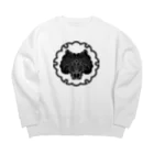 『NG （Niche・Gate）』ニッチゲート-- IN SUZURIの動物家紋。H.T.（雪輪にトラ）黒 Big Crew Neck Sweatshirt