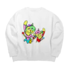 アソマサヤのナコオくんとネココちゃん Big Crew Neck Sweatshirt