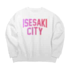JIMOTO Wear Local Japanの伊勢崎市 ISESAKI CITY Big Crew Neck Sweatshirt