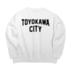 JIMOTOE Wear Local Japanの豊川市 TOYOKAWA CITY Big Crew Neck Sweatshirt