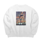 ひま🐟のジャンプ Big Crew Neck Sweatshirt