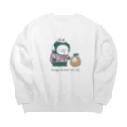 MINI BANANA ゴリラの親子のMINI BANANA 親子 Big Crew Neck Sweatshirt