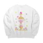 プリズモリイの箱の魔法少女の不思議な香水瓶と魔法玉石 ピンク Big Crew Neck Sweatshirt