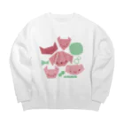 Makoto  Oguraのレトロアニマル Big Crew Neck Sweatshirt