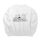 バナナ畑のねこまち Big Crew Neck Sweatshirt