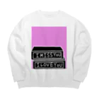 EnisheのI miss you. I love you. Big Crew Neck Sweatshirt