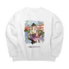 はにわのわの【タロットカード×埴輪】THE EMPRESS/女帝 Big Crew Neck Sweatshirt