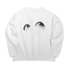 にくまん子の泥の瞳 Big Crew Neck Sweatshirt